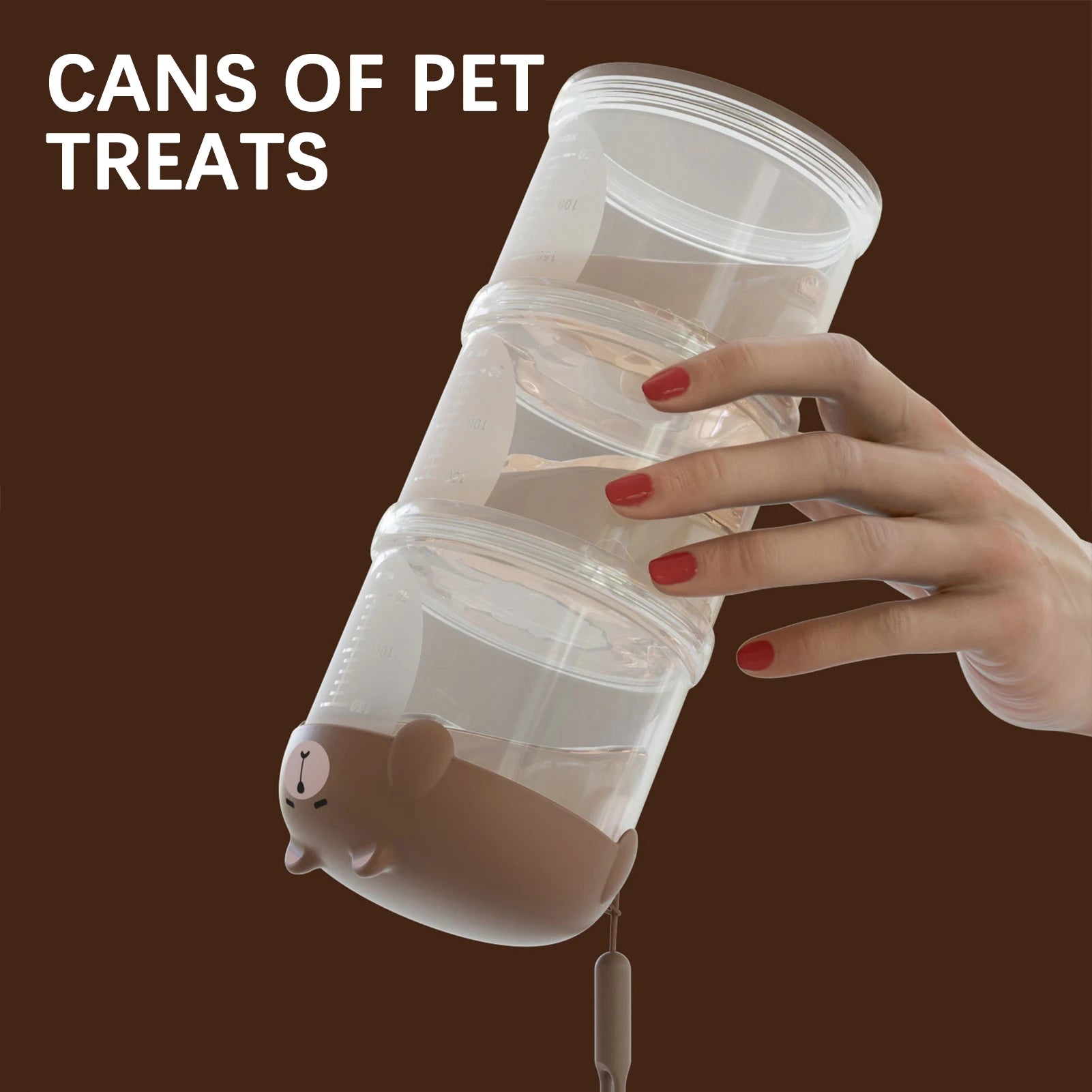 Airtight Outdoor Dog Treat Jar Multi Layers Dog Treat Portable Pet Food Container Stackable Cookie-Jar for Outdoor Walking
