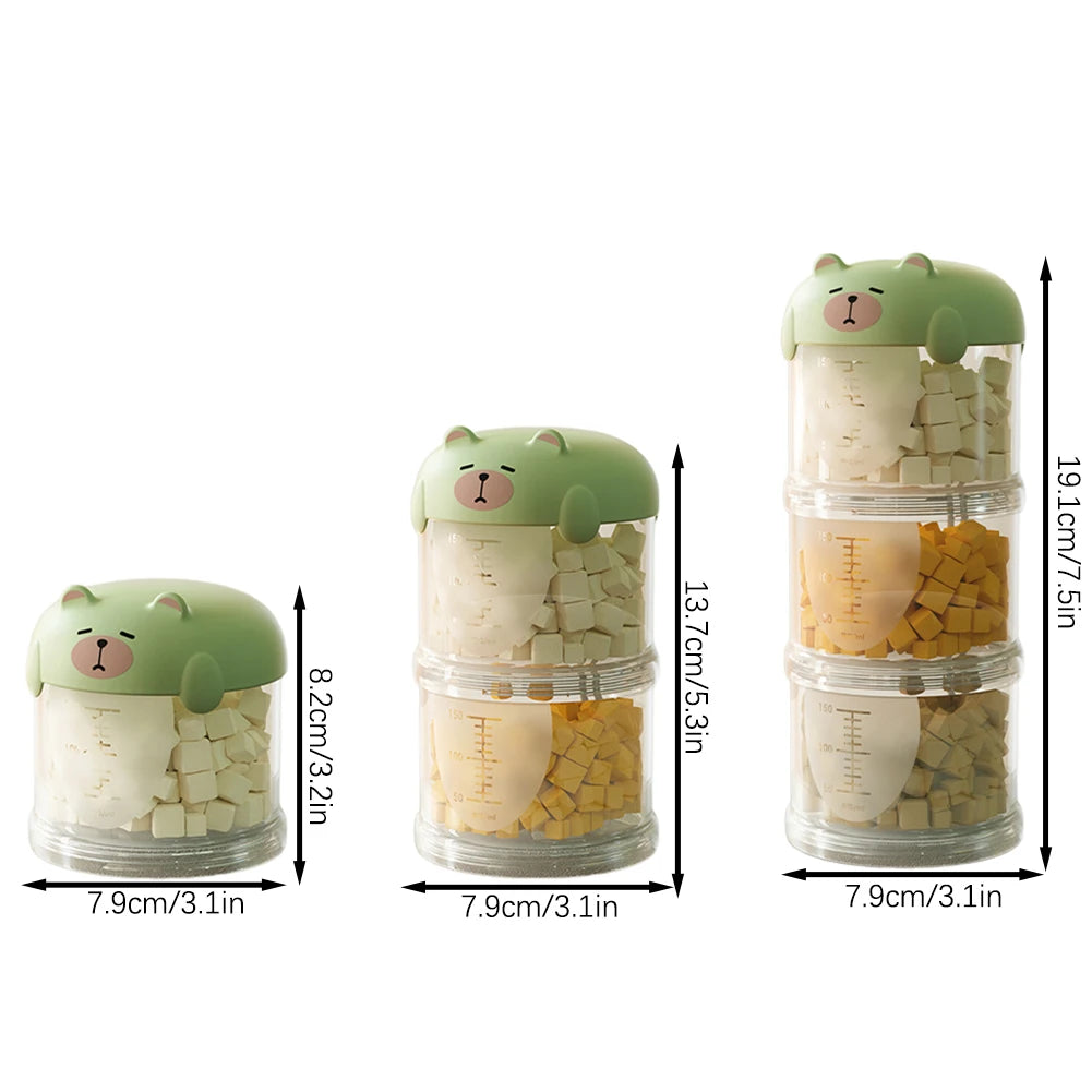 Airtight Outdoor Dog Treat Jar Multi Layers Dog Treat Portable Pet Food Container Stackable Cookie-Jar for Outdoor Walking