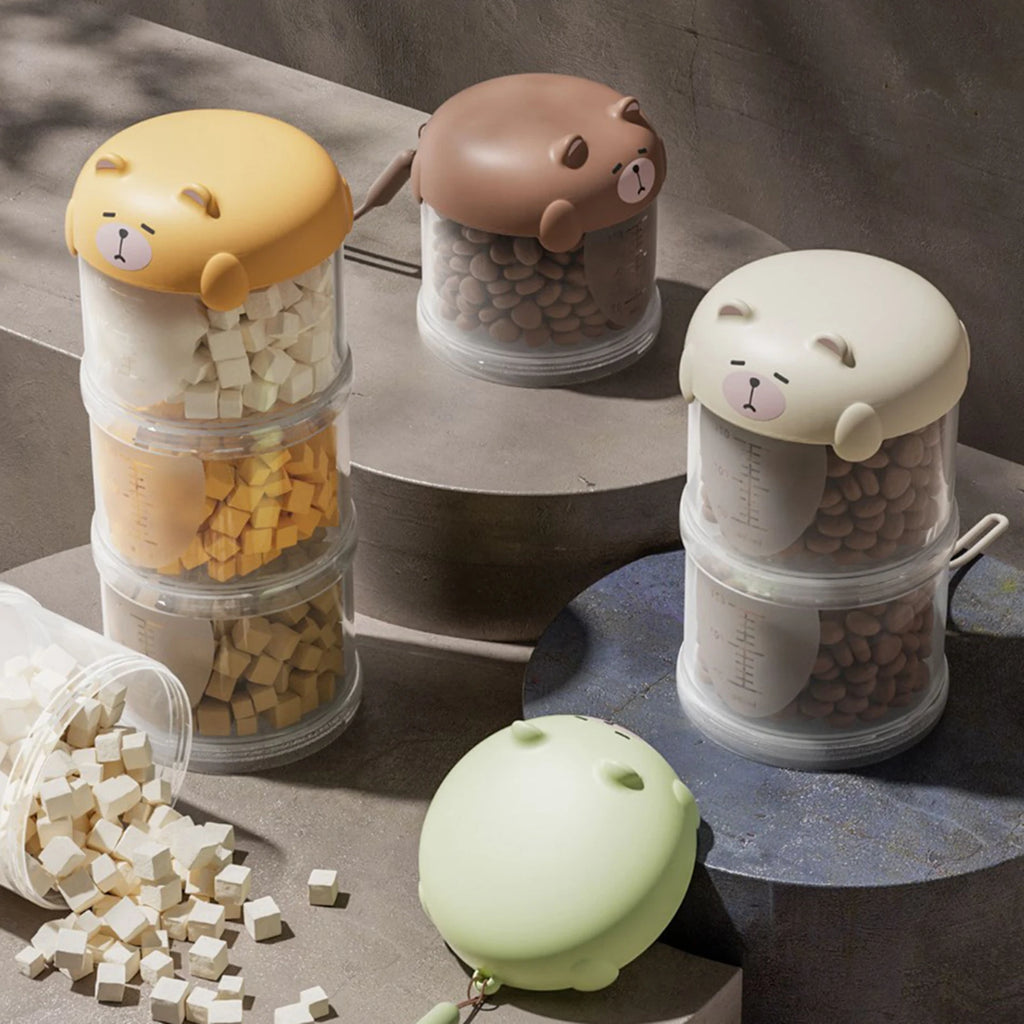 Airtight Outdoor Dog Treat Jar Multi Layers Dog Treat Portable Pet Food Container Stackable Cookie-Jar for Outdoor Walking